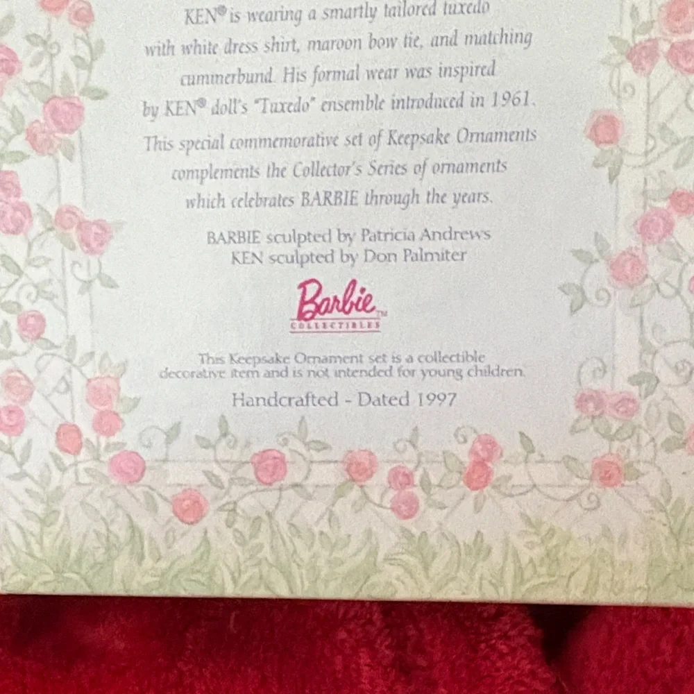 Hallmark Keepsake Barbie and Ken “Wedding Day” Ornaments - Black and White